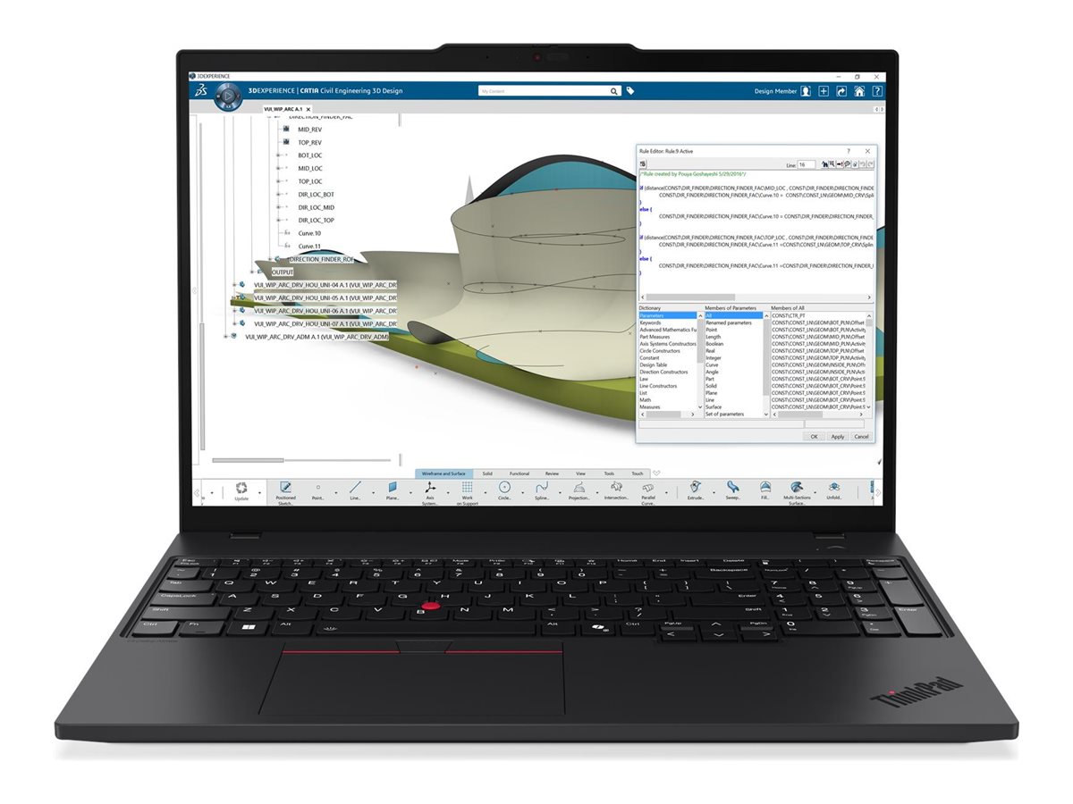 Lenovo ThinkPad P16s Gen 4 21RX - 180°-Scharnierdesign - AMD Ryzen AI 9 370  2 GHz - AMD PRO - Win 11 Pro - Radeon 890M - 96 GB RAM - 2 TB SSD TCG Opal Encryption 2 NVMe Performance - 40.6 cm (16)