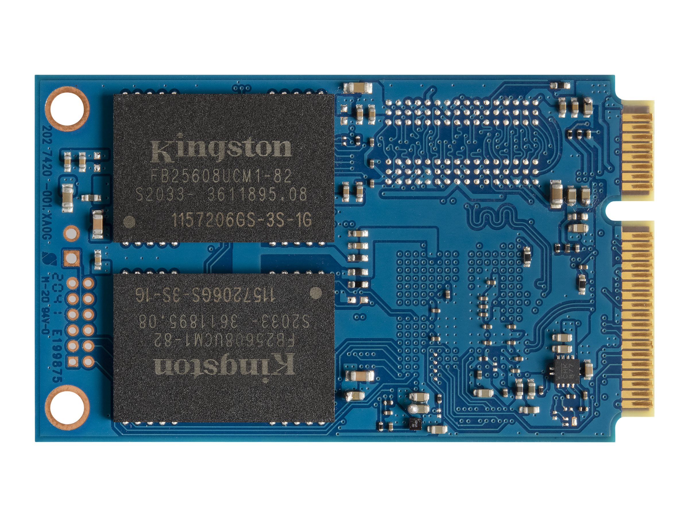 Kingston KC600 - SSD - verschlüsselt - 512 GB - intern - mSATA - SATA 6Gb/s - 256-Bit-AES - Self-Encrypting Drive (SED), Ansicht 3