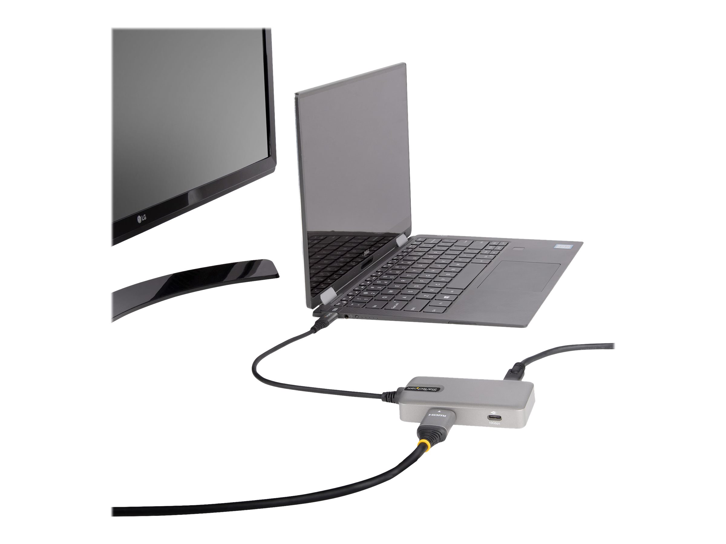 StarTech.com USB-C Multiport Adapter - USB-C auf 4K 60Hz HDMI 2.0, 100W PD Pass-through - 3-Port 10Gbit/s USB 3.1 Hub - Reiseadapter USB Typ-C Mini Docking Station - 25cm Kabel (DKT31CHPD3)