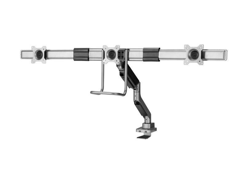 Equip Befestigungskit (CPU-Halterung, Tastatur-Tablett, Wandmontagehalterung) - Gasfeder - für LCD-Display / Curved LCD-Display - workstation - Kunststoff, stainless steel, Aluminium - Schwarz - Bildschirmgröße: 43.2-81.3 cm (17"-32")