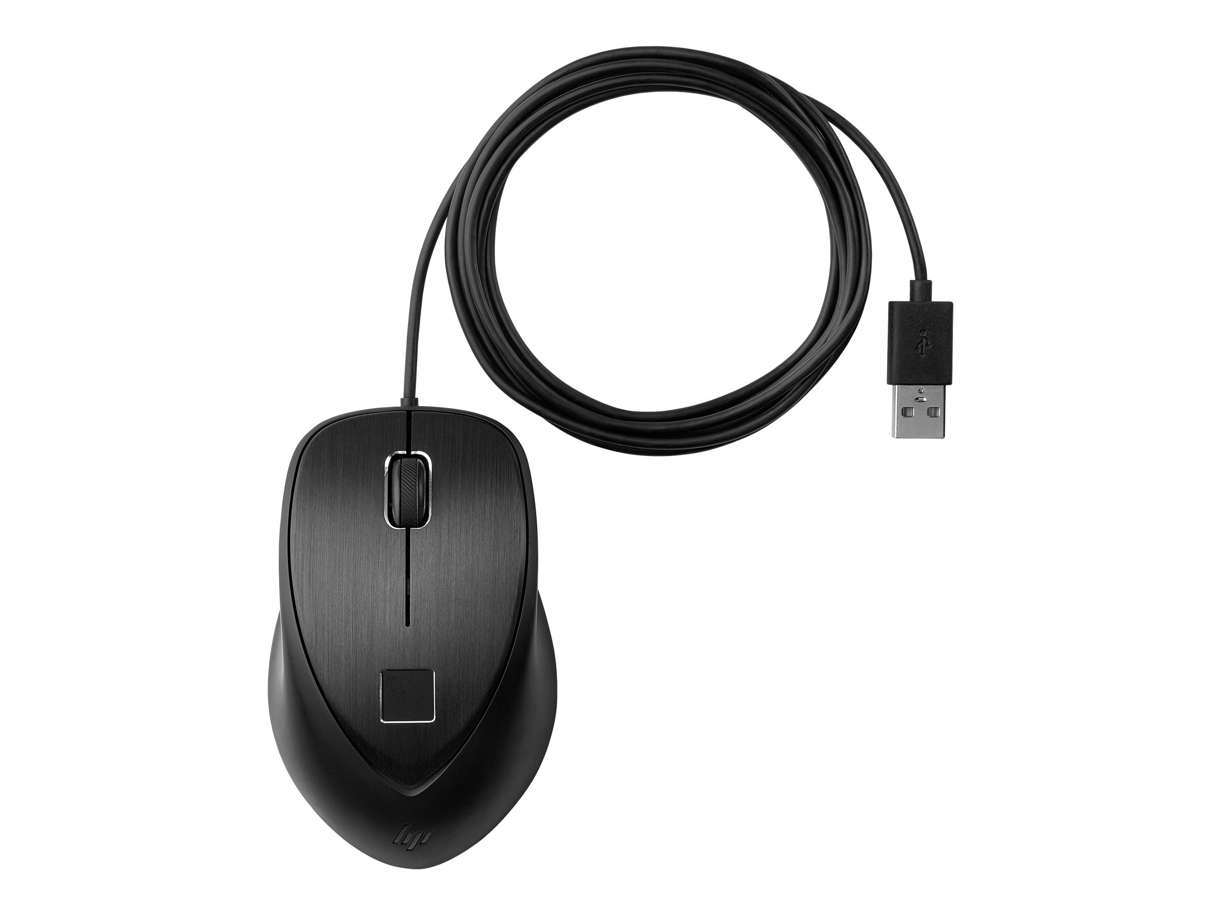 HP Fingerprint - Maus - Laser - 3 Tasten - kabelgebunden - USB