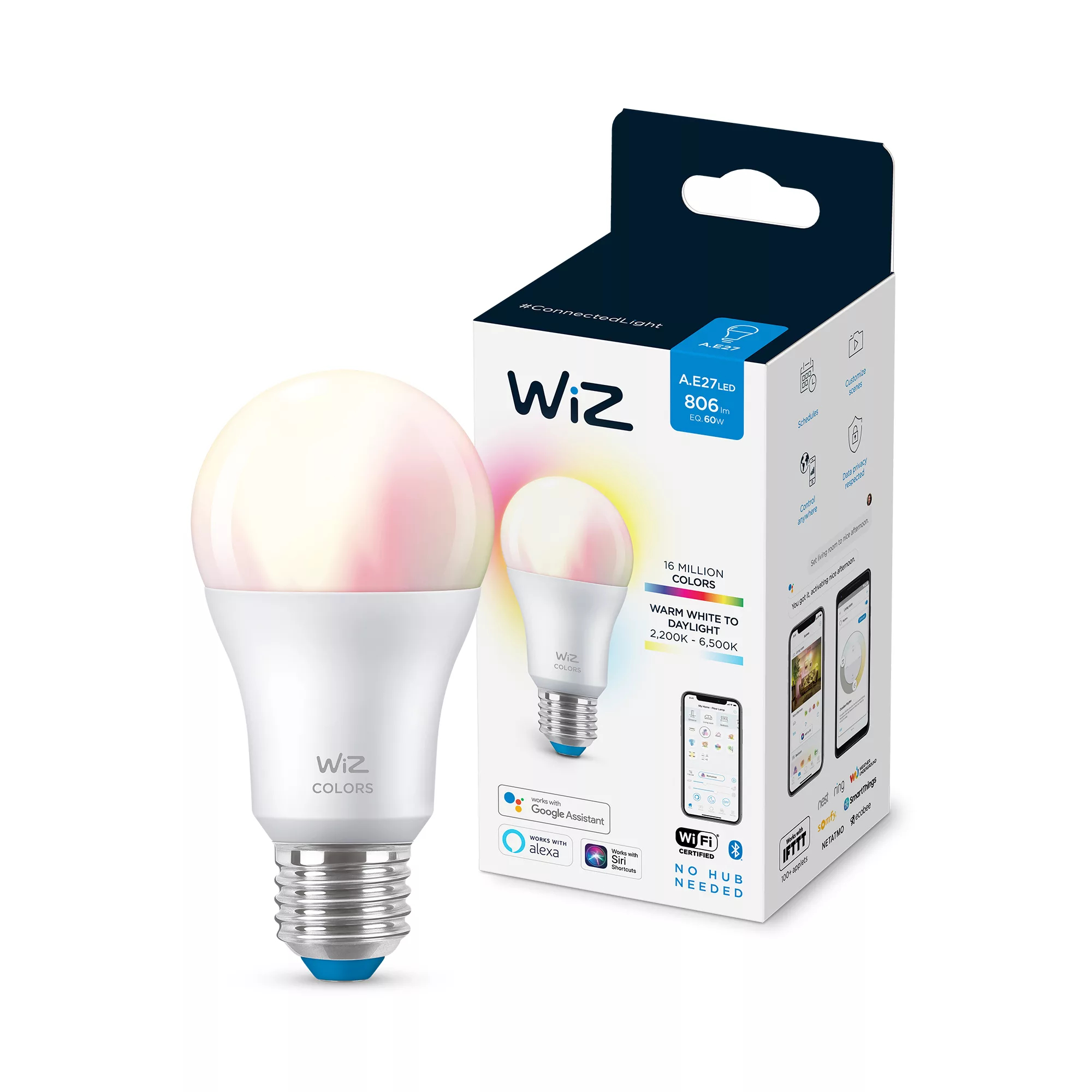 WIZCONNECTED Smart Home WLAN LED-Lampe E27 farbig, Ansicht 2