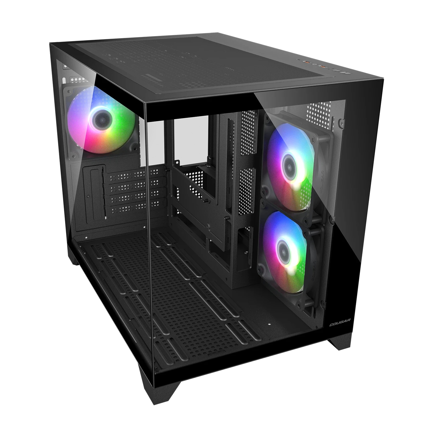Cougar Gehäuse Mini-Tower FV150 ARGB Schwarz - Midi/Minitower - ATX, Ansicht 2