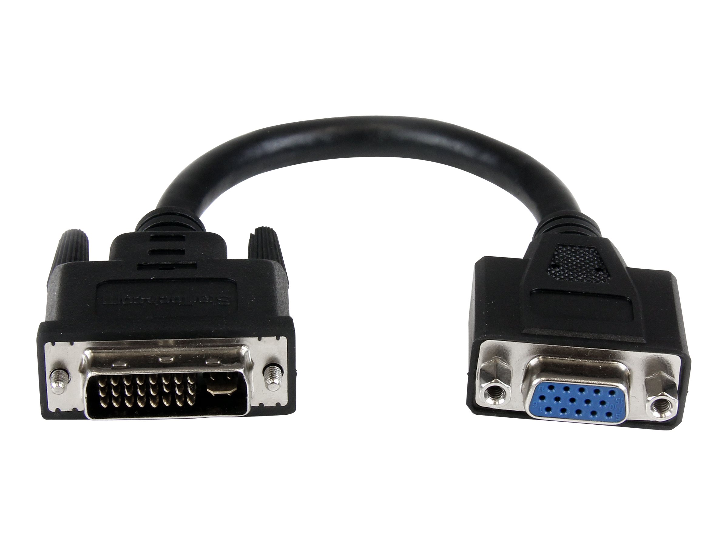StarTech.com VGA auf DVI Monitor Adapter 20cm - VGA (15 pin) (Buchse) DVI-I (29 pin) (Stecker) Kabel - VGA/ DVI Dongle - VGA-Adapter - DVI-I (M) zu HD-15 (VGA) (W) - 20 cm