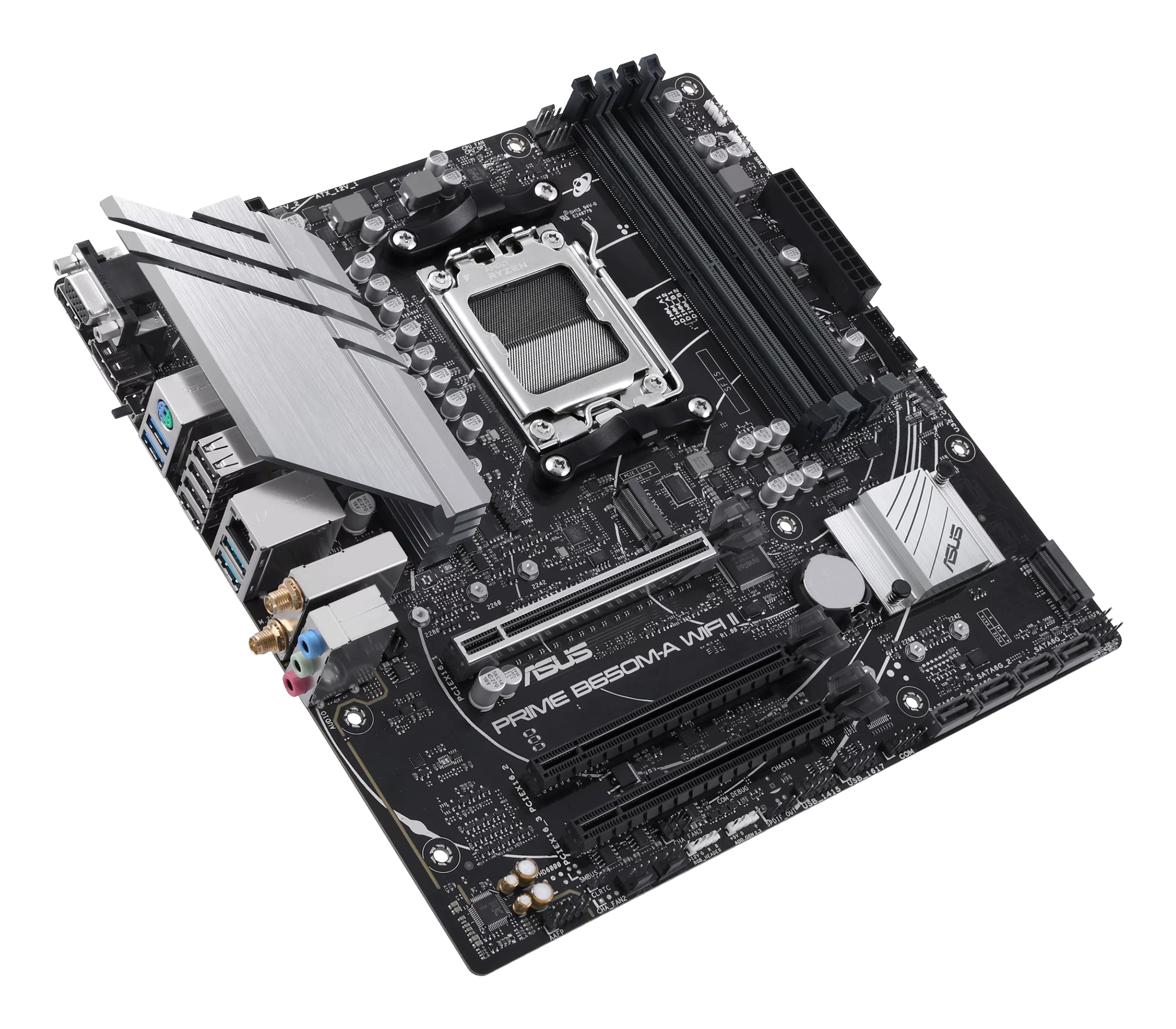 ASUS PRIME B650M-A WIFI II - Motherboard - micro ATX - Socket AM5 - AMD B650 Chipsatz, Ansicht 3