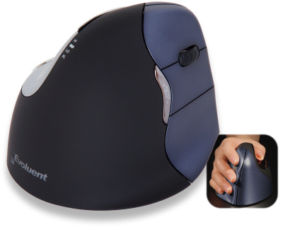 Evoluent VerticalMouse 4 Right - Vertikale Maus - Für Rechtshänder - Laser - 6 Tasten - kabellos - 2.4 GHz, Ansicht 2