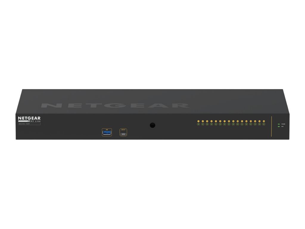 NETGEAR AV Line M4250-16XF - Switch - L3 - managed - 16 x 10 Gigabit SFP+ - Seite-zu-Seite-Luftstrom