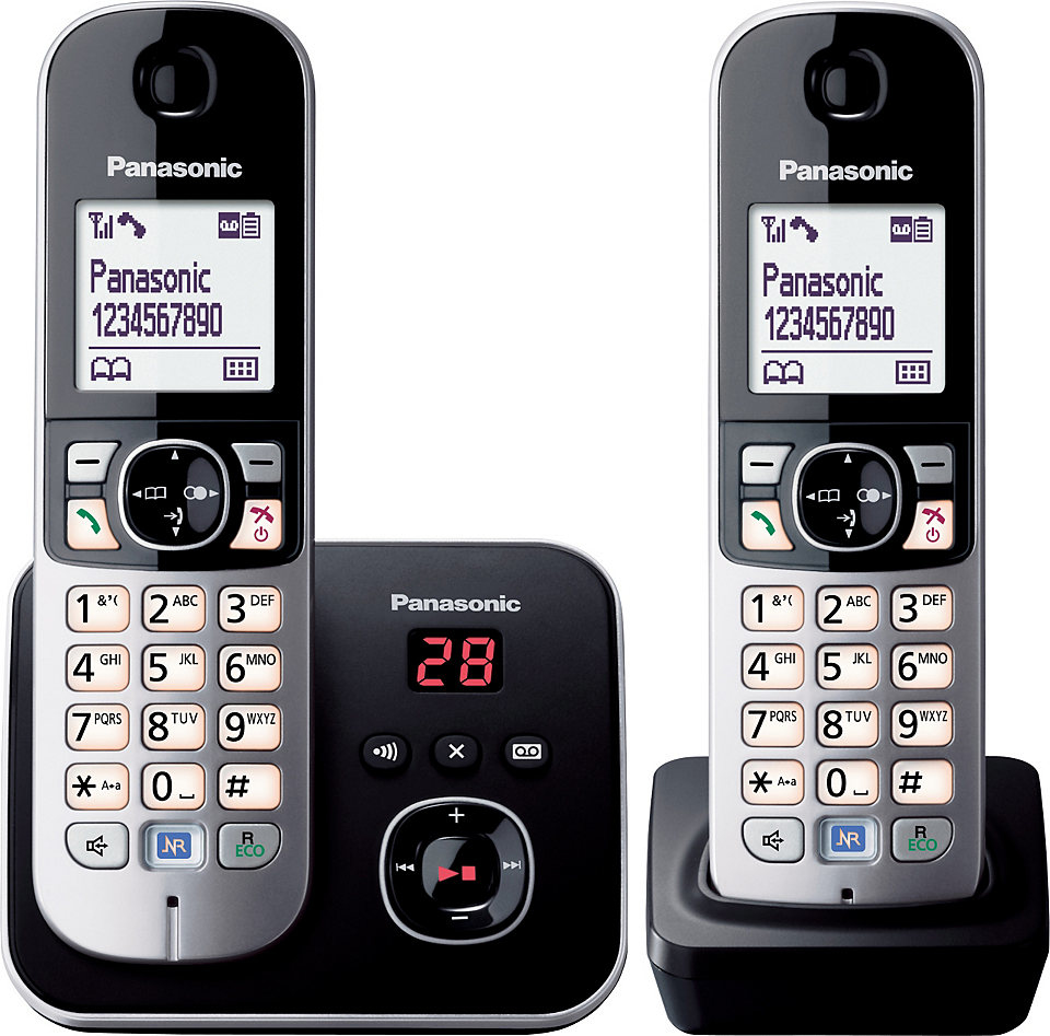 Panasonic KX-TG6822 - Schnurlostelefon - Anrufbeantworter mit Rufnummernanzeige, Ansicht 2