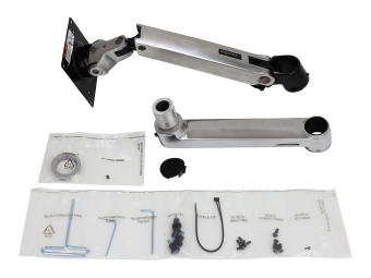 Ergotron LX - Montagekomponente (Gelenkarm Stangenring Verlängerung) - Konstante Krafttechnologie - für LCD-Display - poliertes Aluminium mit schwarzen Akzenten - Bildschirmgröße bis zu 1016 cm (bis zu 40 Zoll)