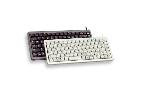 Cherry Compact keyboard, Combo (USB + PS/2), DE, Kabelgebunden, USB + PS/2, QWERTY, Schwarz