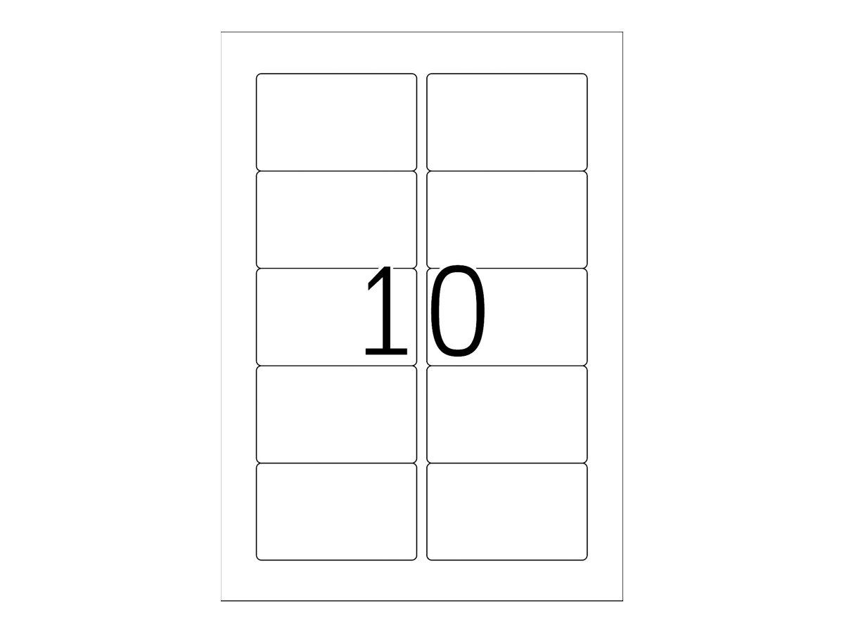 HERMA Premium - Papier - matt - permanent selbstklebend - weiß - 83.8 x 50.8 mm 250 Etikett(en) (25 Bogen x 10), Ansicht 3