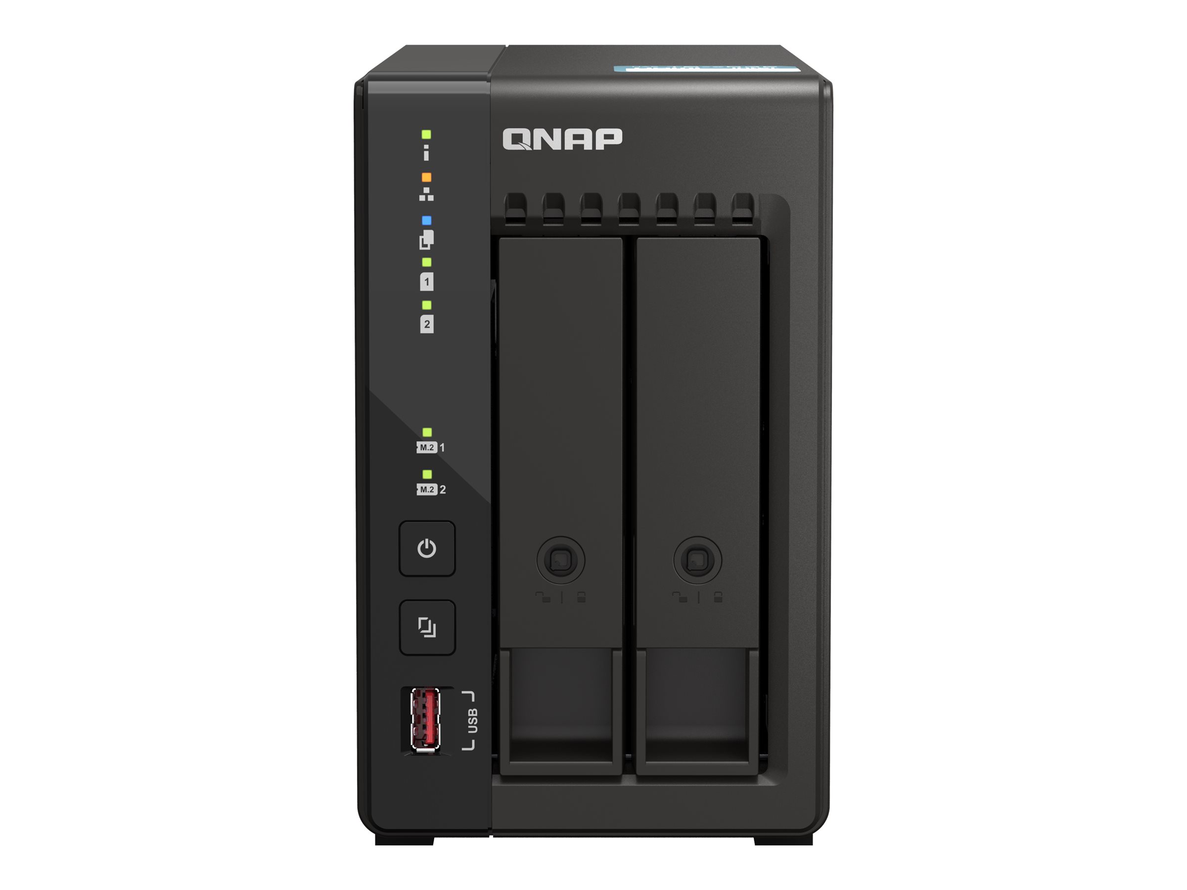 QNAP TS-253E - NAS-Server - 2 Schächte - SATA 6Gb/s - RAID RAID 0, 1, 5, 6, 10, 50, JBOD, 60 - RAM 8 GB - 2.5 Gigabit Ethernet - iSCSI Support