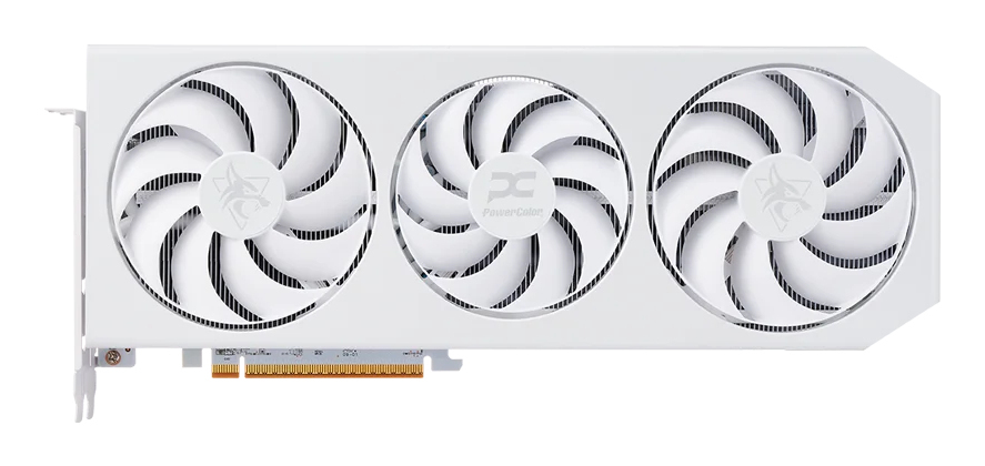 PowerColor RX 9070XT Hellhound Spectral White OC 16GB DDR6 - 16.384 MB, Ansicht 2