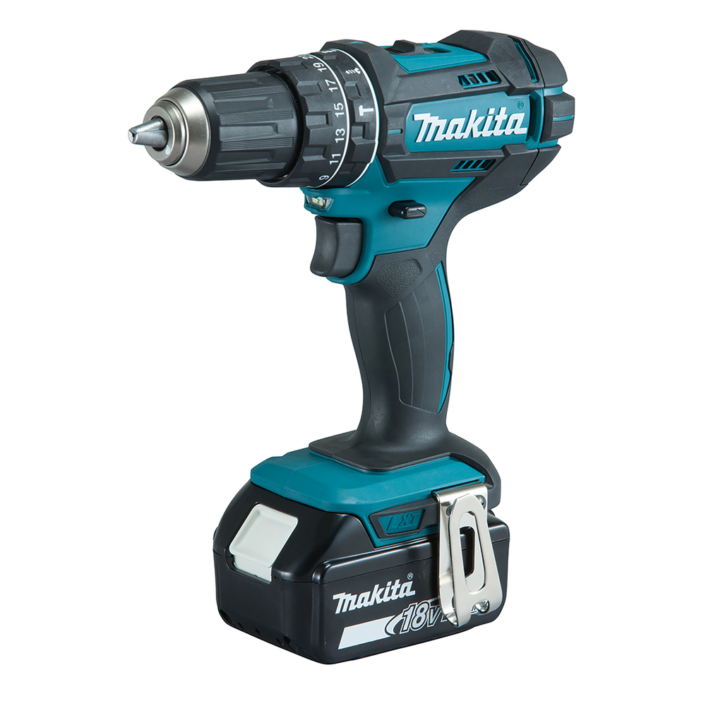 Makita DHP482RFX9 Akku-Schlagbohrschrauber inkl. Koffer + 2 Akkus 3.0Ah + Zubehör, Ansicht 2