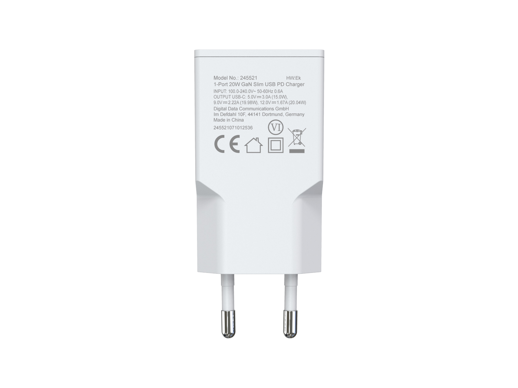 Equip Ladegerät 1Port USB-C PD3.0 GaN Slim 20W weiß, Ansicht 4