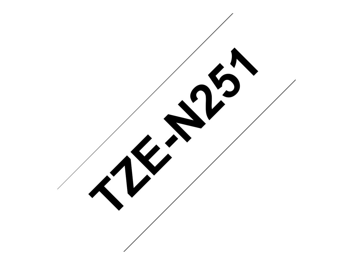 Brother TZe-N251 - Schwarz auf Weiß - Rolle (24 cm x 8 m)