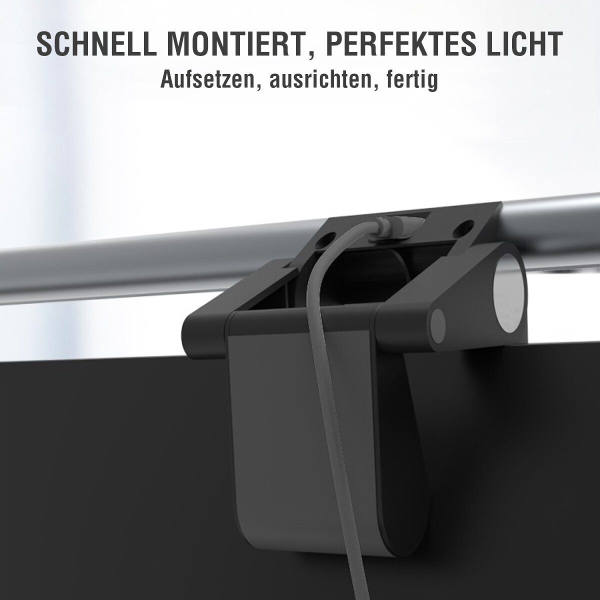 4smarts Monitorlampe LightBar silber, Ansicht 4