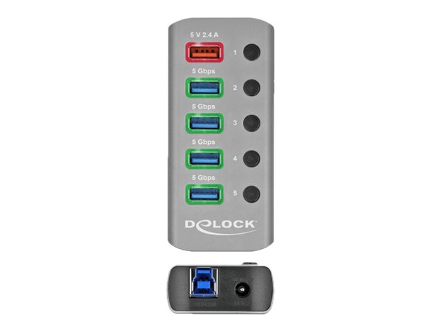Delock Hub - 4 x USB 3.2 Gen 1 - Desktop, Ansicht 2