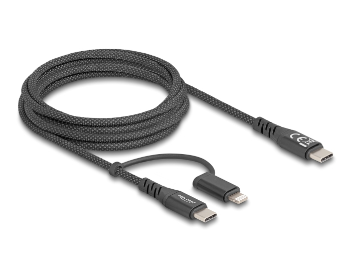Delock USB-Kabel - 24 pin USB-C (M) zu Lightning, 24 pin USB-C (M) - 1 m, Ansicht 2