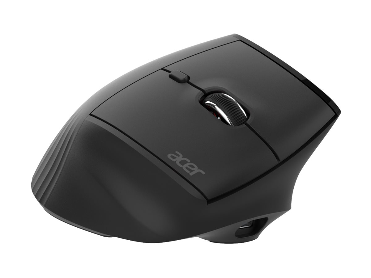 Acer Smart Fit - Maus - vertikal - ergonomisch - Laser - 10 Tasten - kabellos - 2.4 GHz, Bluetooth 5.0 - kabelloser Empfänger (USB)