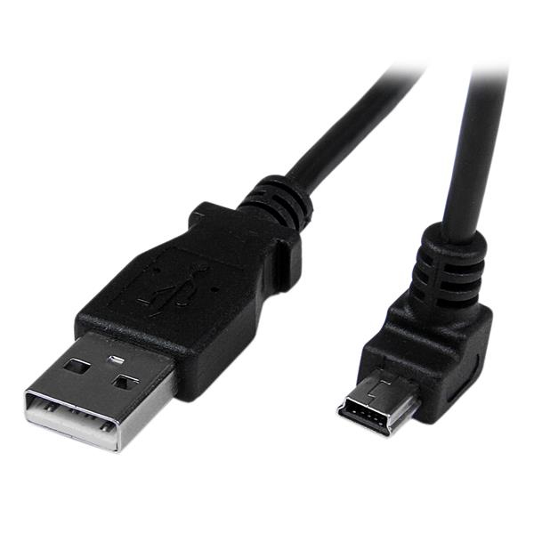 StarTech.com 2m USB auf Mini USB Anschlusskabel abgewinkelt - USB A zu Mini B Kabel - 1 x USB A (St), Ansicht 2