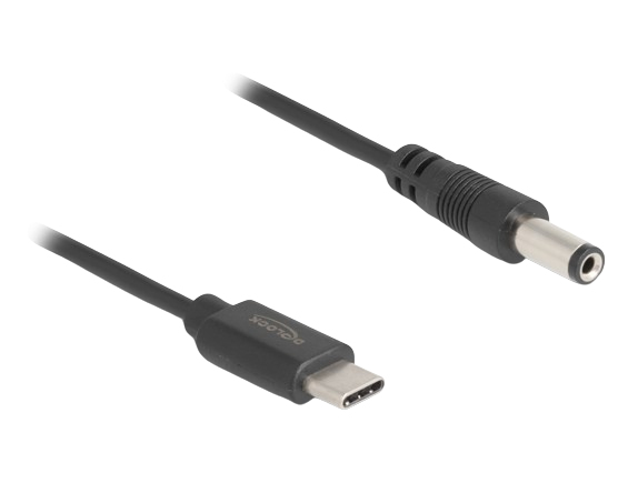 Delock Stromkabel - 24 pin USB-C (M) zu Gleichstromstecker 5,5 x 2,1 mm (M), Ansicht 3