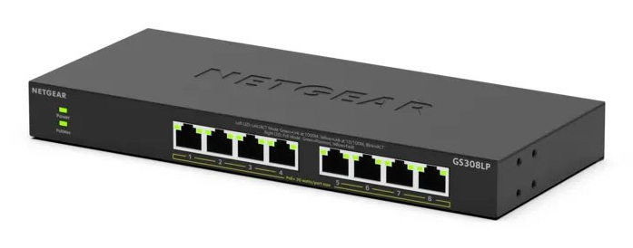 Netgear 300 Series GS308LP - Switch - Wesentliches - unmanaged - 8 x 10/100/1000 (PoE+), Ansicht 3