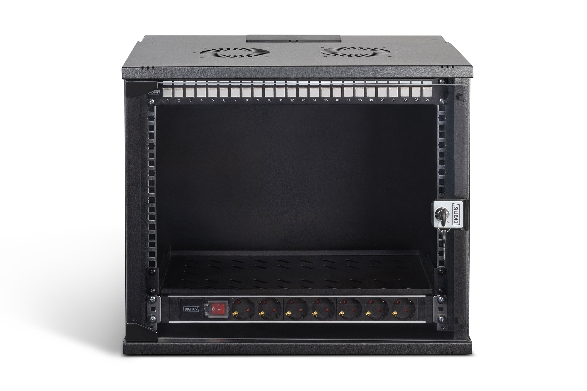 DIGITUS Netzwerk-Set SOHO Pro, 483 mm (19) - 9HE, 540 x 400 mm (B x T), Ansicht 3