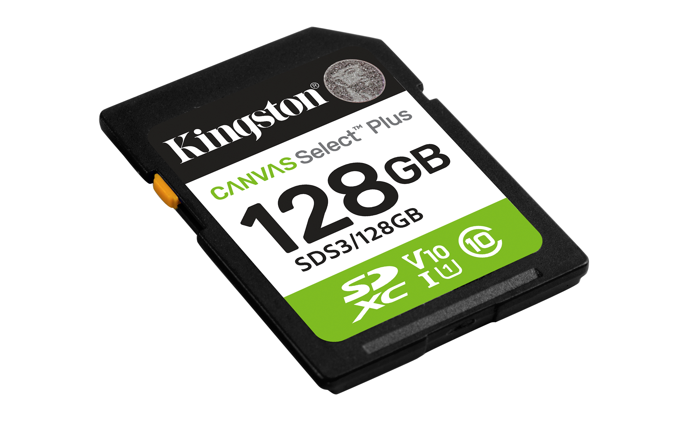 Kingston Canvas Select Plus - Flash-Speicherkarte - grün, schwarz, weiß 128 GB, Ansicht 4