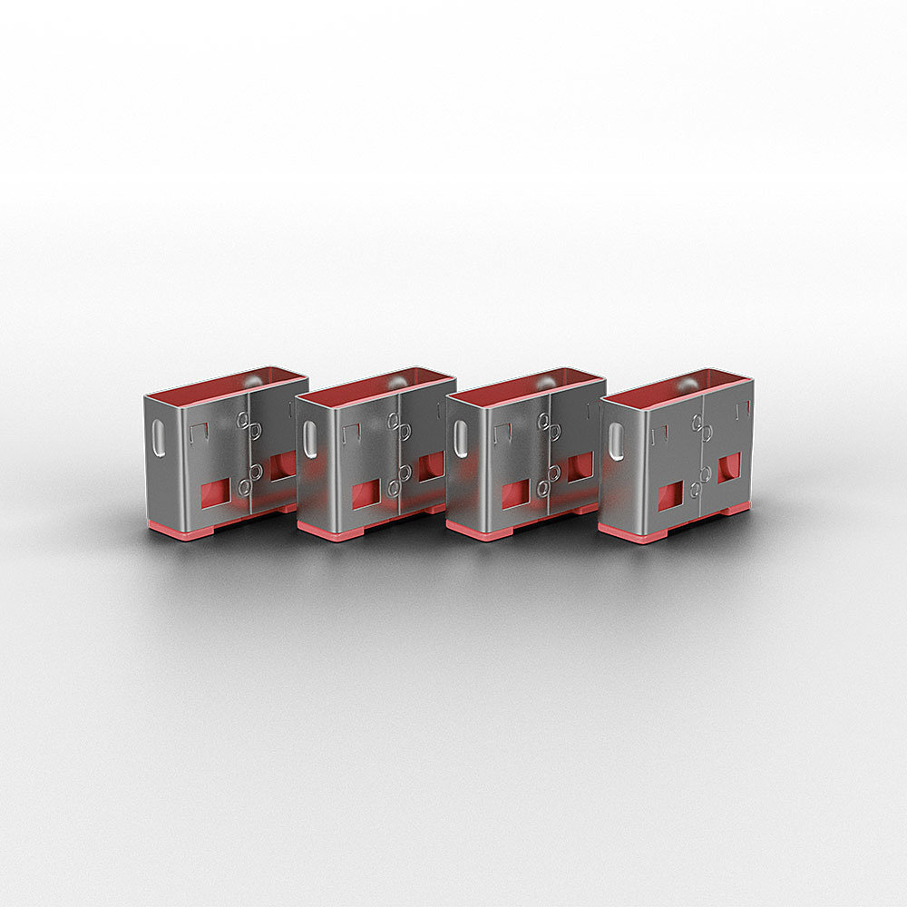 Lindy USB Port Blocker - USB-Portblocker - Rot (Packung mit 10), Ansicht 2