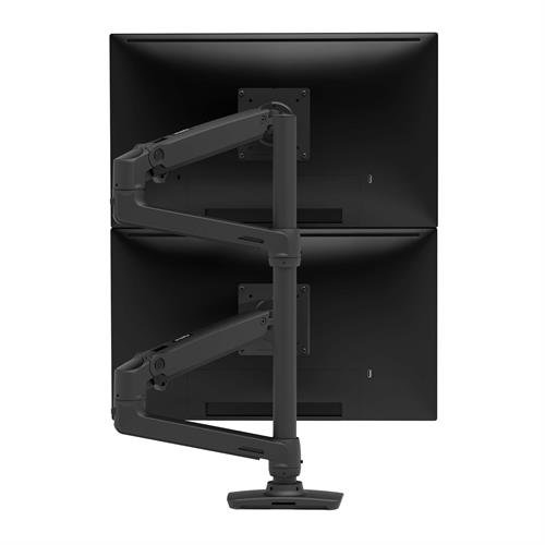Ergotron LX - Befestigungskit (hohe Säule, Doppelarm) - für 2 LCD-Displays - mattschwarz, Ansicht 2
