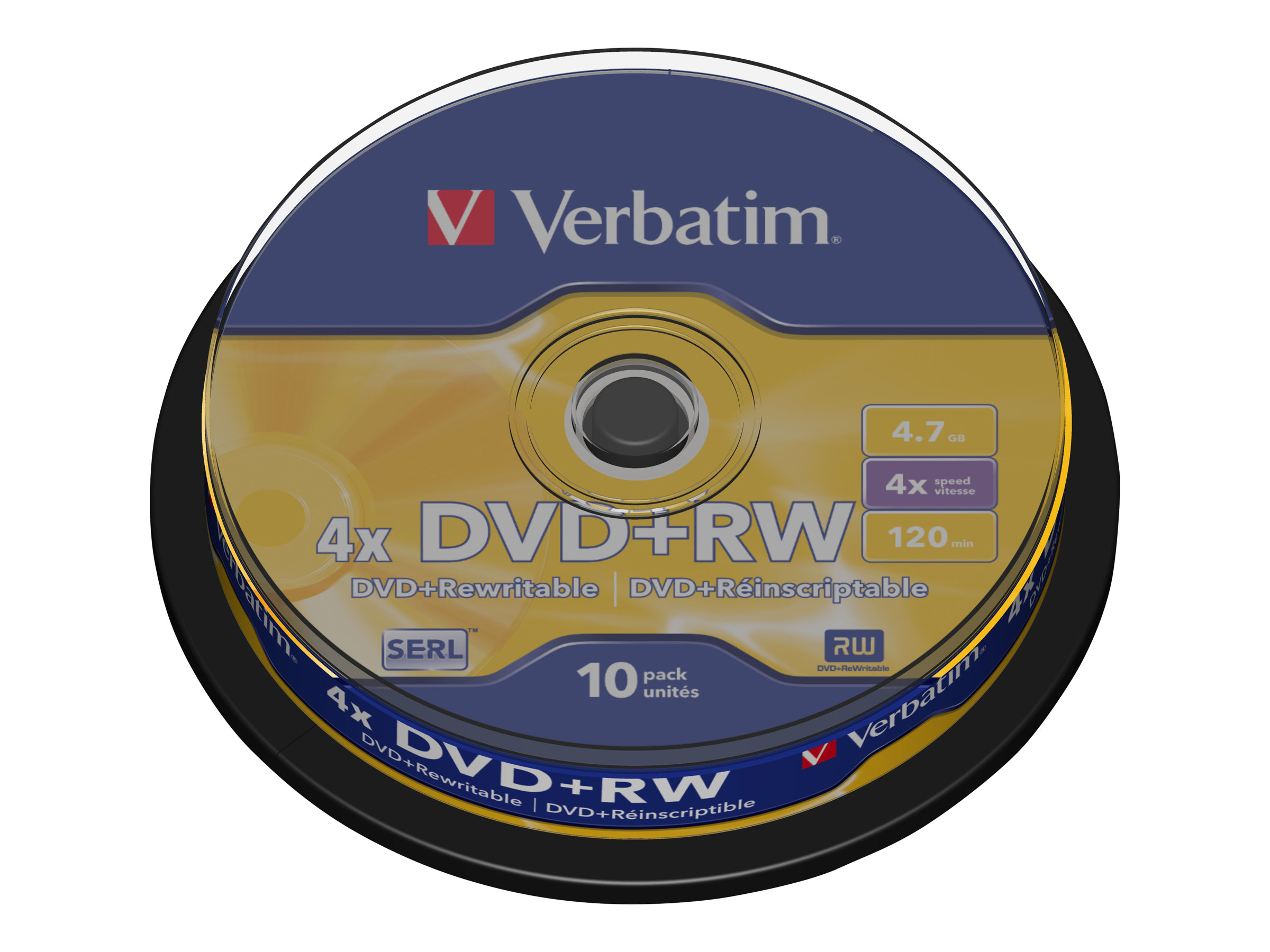 Verbatim 10 x DVD+RW - 4.7 GB (120 Min.) 4x, Ansicht 2