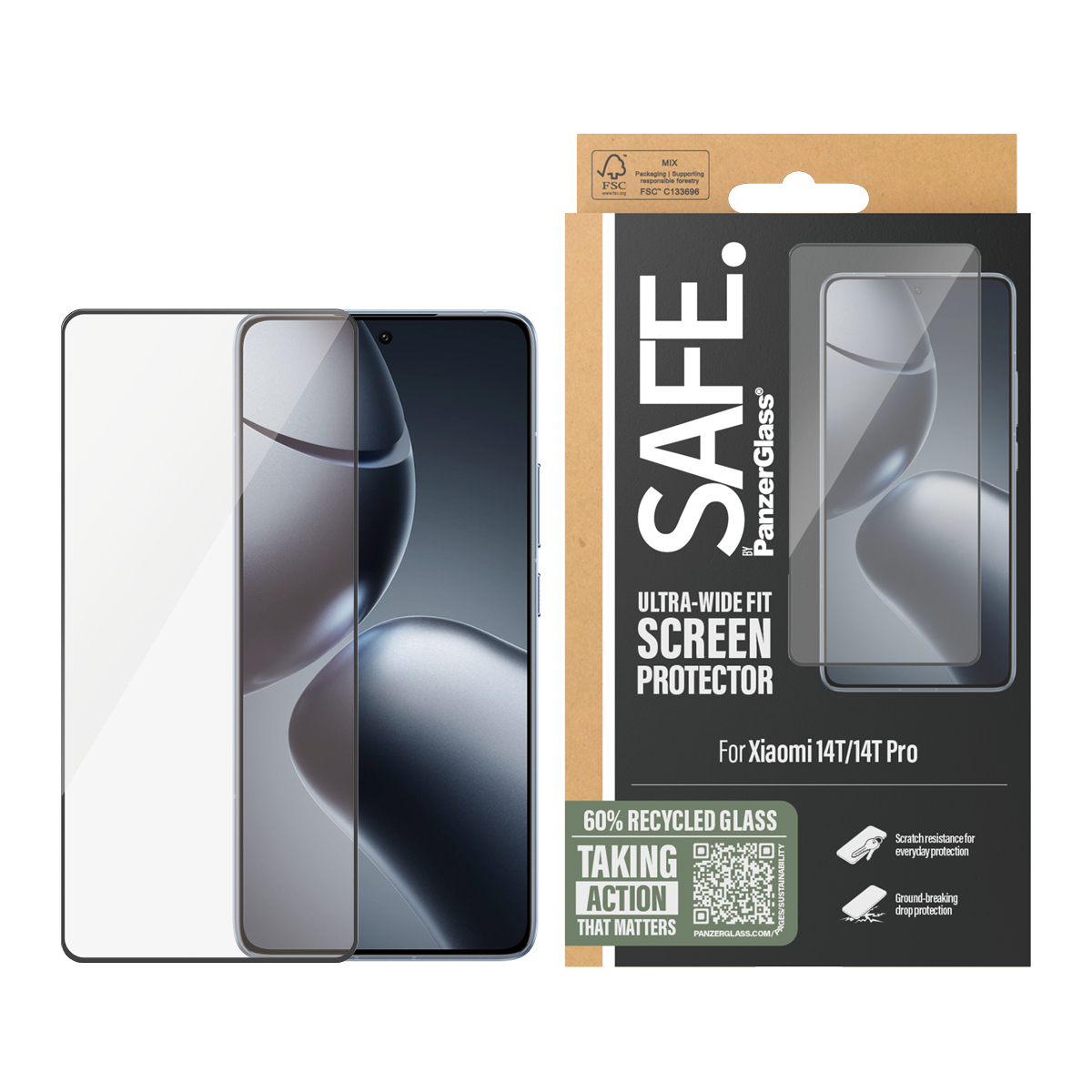 PanzerGlass SAFE. Screen Protector Xiaomi 14T/14T Pro - UWF, Ansicht 4