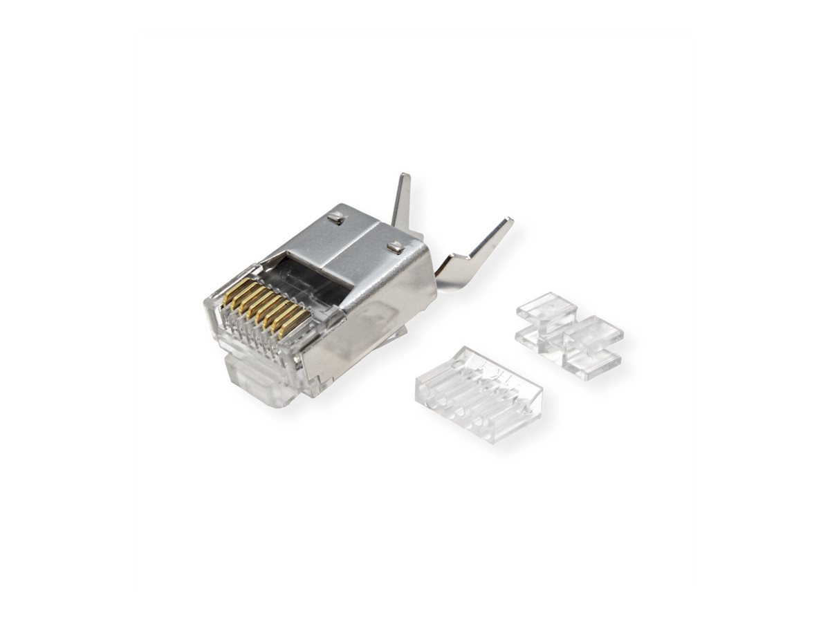 ROLINE RJ45-Stecker Kat.6A geschirmt kurzes Gehäuse 10 St., Ansicht 4