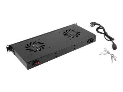 Lanberg AK-1502-B - Lüftertafel - Schwarz - 2 Lüfter - 1U - AC - 230 V, Ansicht 3