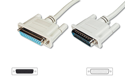 DIGITUS Datatransfer Verlängerungskabel D-Sub25St - D-Sub25Bu