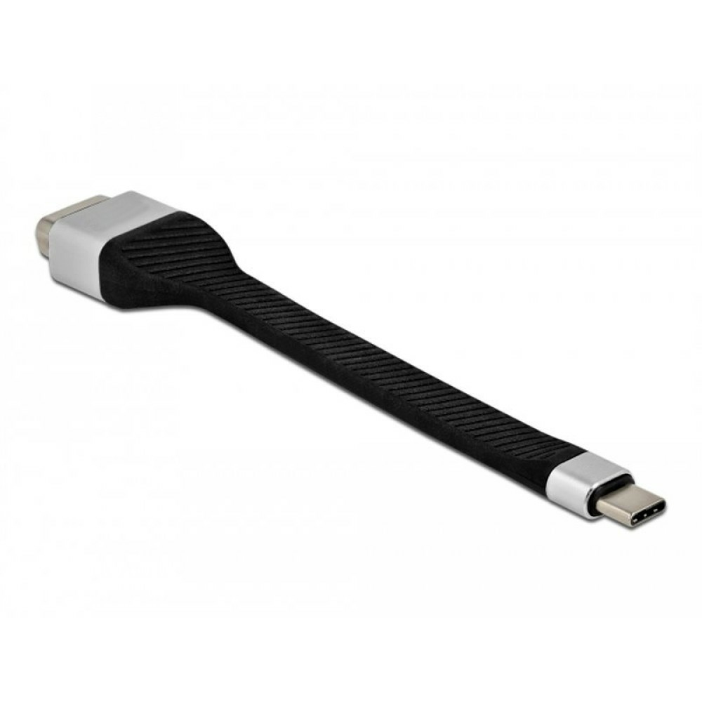 Techly USB-C Stecker auf VGA-Buchse kurz flaches FPC Kabel, Ansicht 4