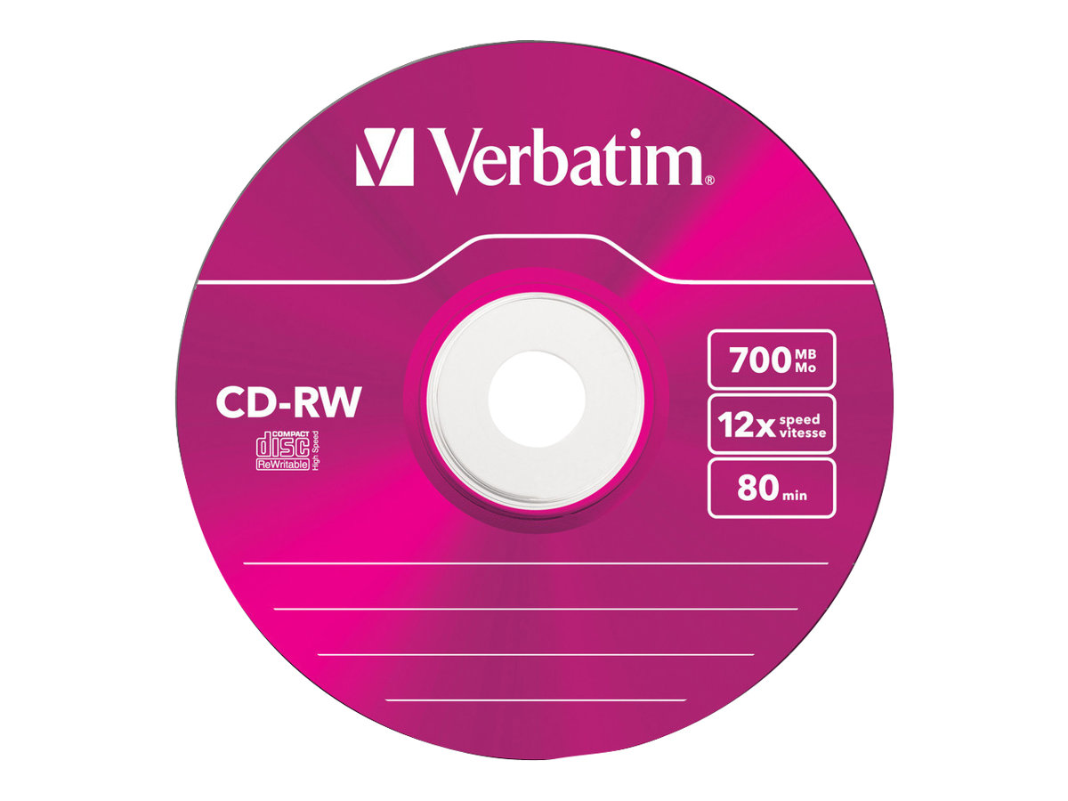 Verbatim DataLifePlus Hi-Speed - 5 x CD-RW - 700 MB (80 Min), Ansicht 4