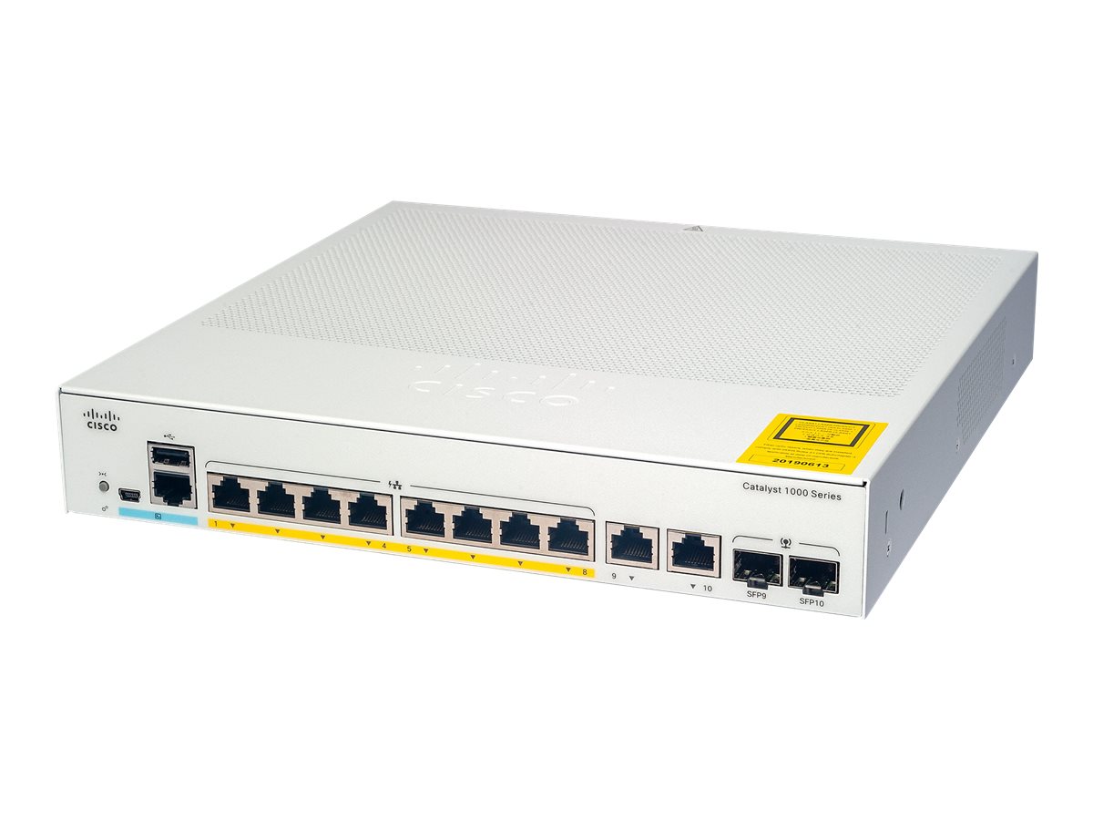 Cisco Catalyst 1000 8port GE Full POE 2x1G SFP (C1000-8FP-2G-L)