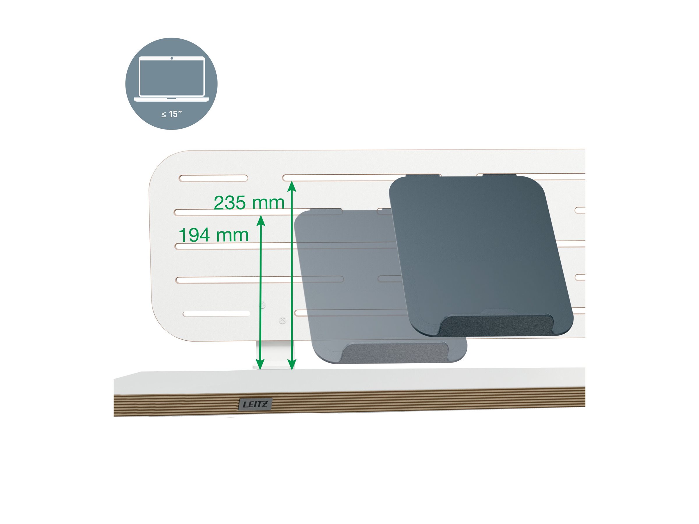 Esselte Leitz Ergo - Pegboard desk organizer - 2 Haken, Ansicht 3