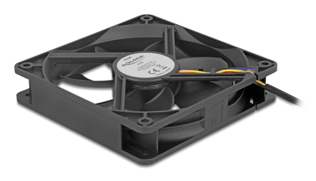 Delock Gehäuselüfter - axial - 120 mm - Schwarz, Ansicht 3