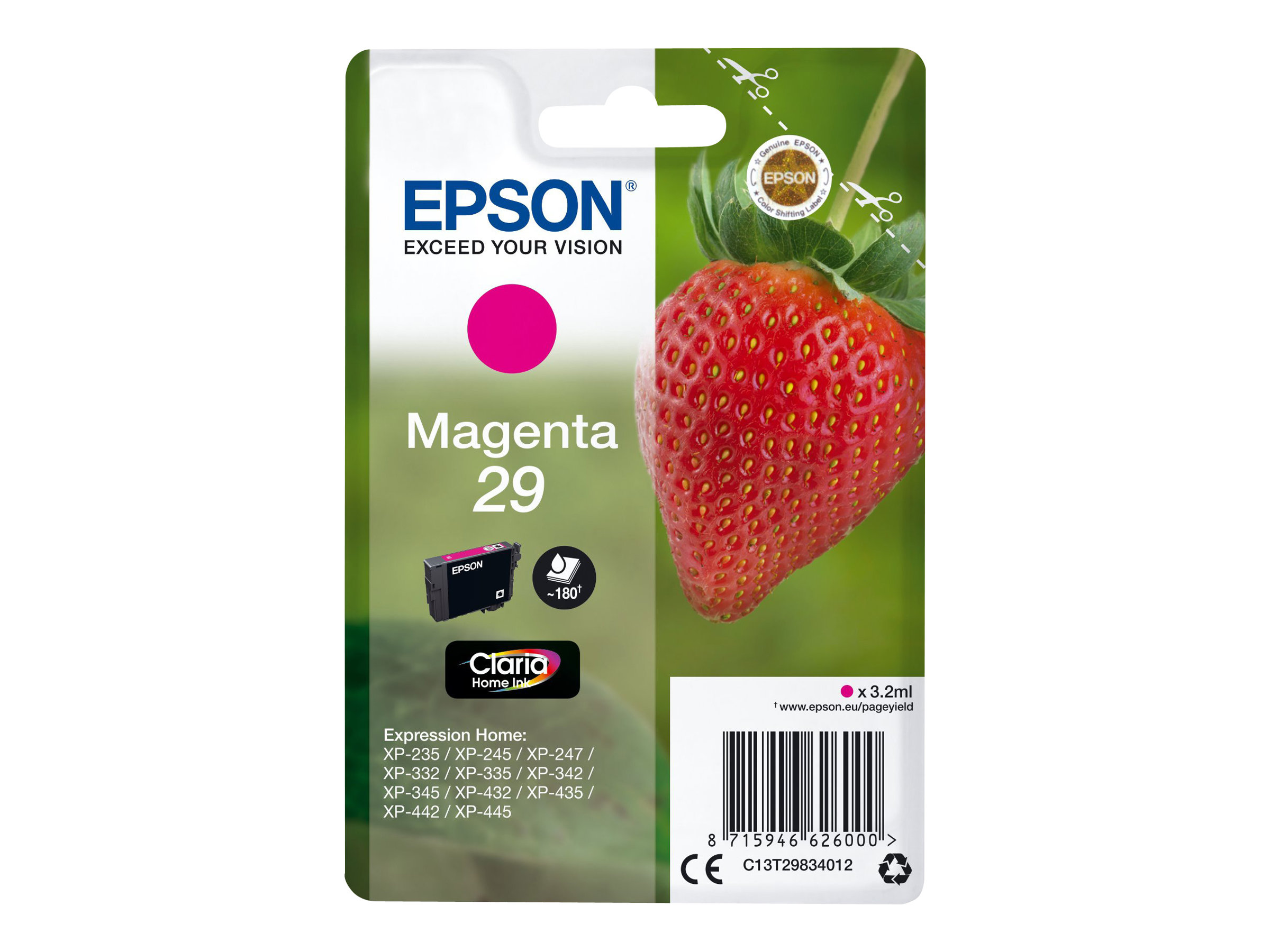 Epson 29 - 3.2 ml - Magenta - original - Blisterverpackung