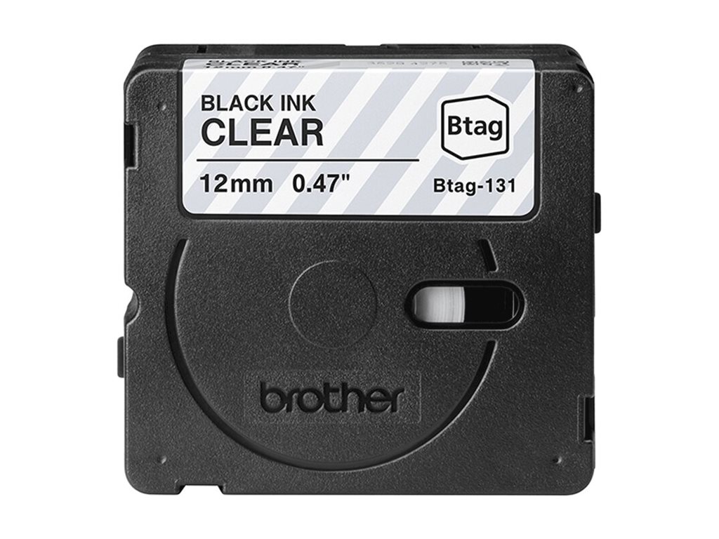 Brother BTAG-131 - Schwarz auf durchsichtig - Rolle (1,2 cm x 4 m), Ansicht 2