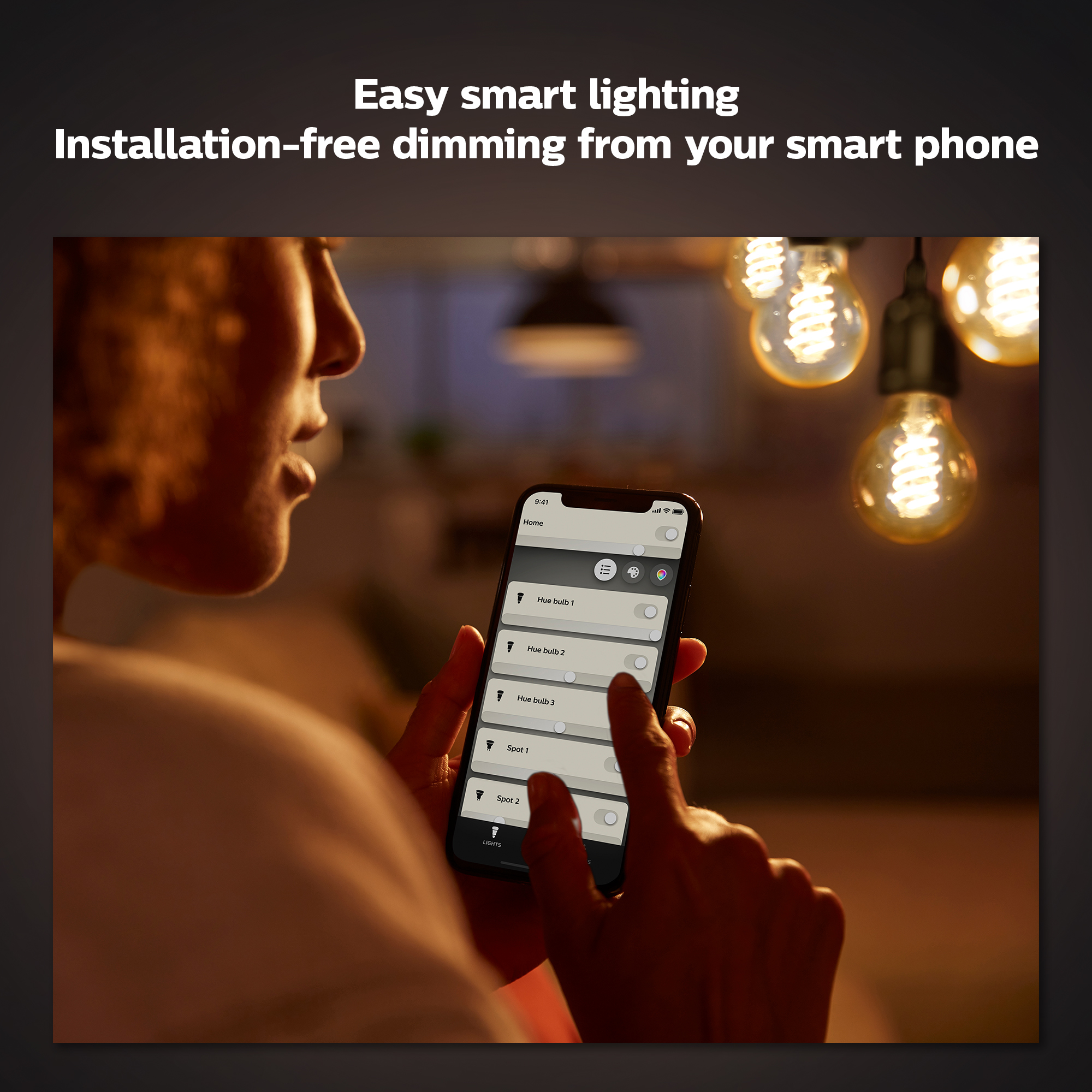 Philips Hue White - Glühbirne mit LED-Filament - Form: G93 - E27 - 7 W (Entsprechung 40 W), Ansicht 4