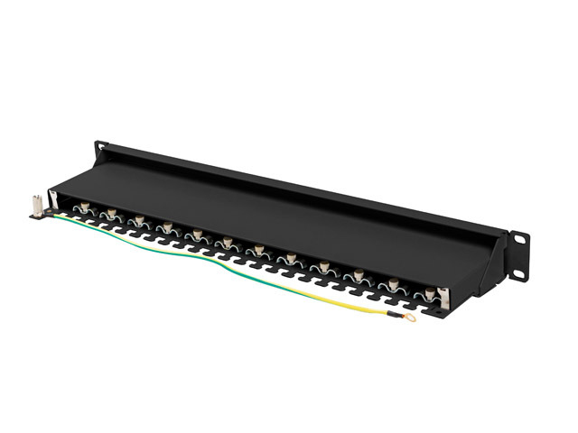 Lanberg PPS7-1024-B - Cat7 - F/UTP (FTP) - Schwarz - ABS - Metall - Rackeinbau - 1U, Ansicht 4