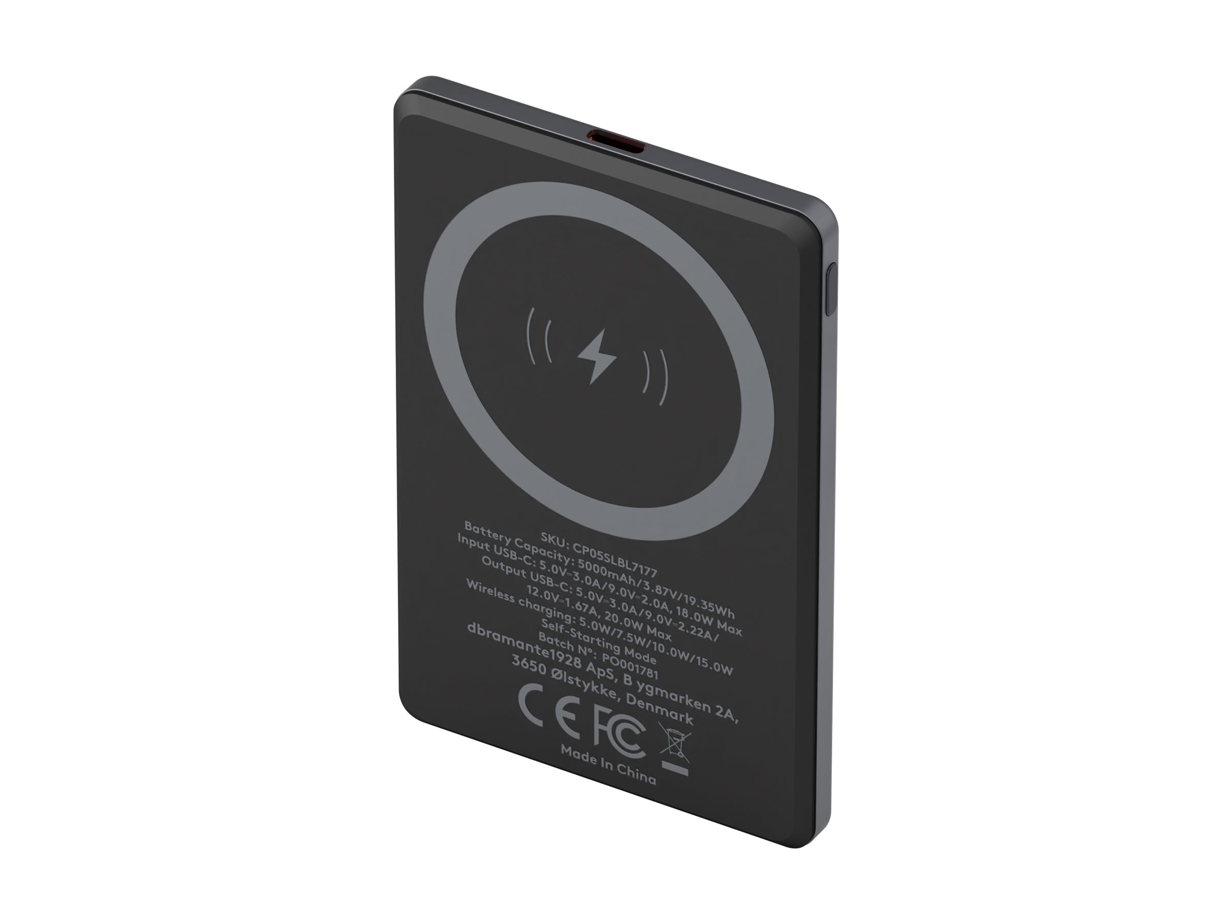 dbramante1928 re-charge - Induktive Power Bank - 5000 mAh - 20 Watt - 3 A (24 pin USB-C), Ansicht 2