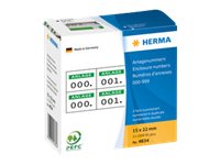 HERMA Weiß, grün - 15 x 22 mm 2000 Etikett(en) (1000 Bogen x 2), Ansicht 2
