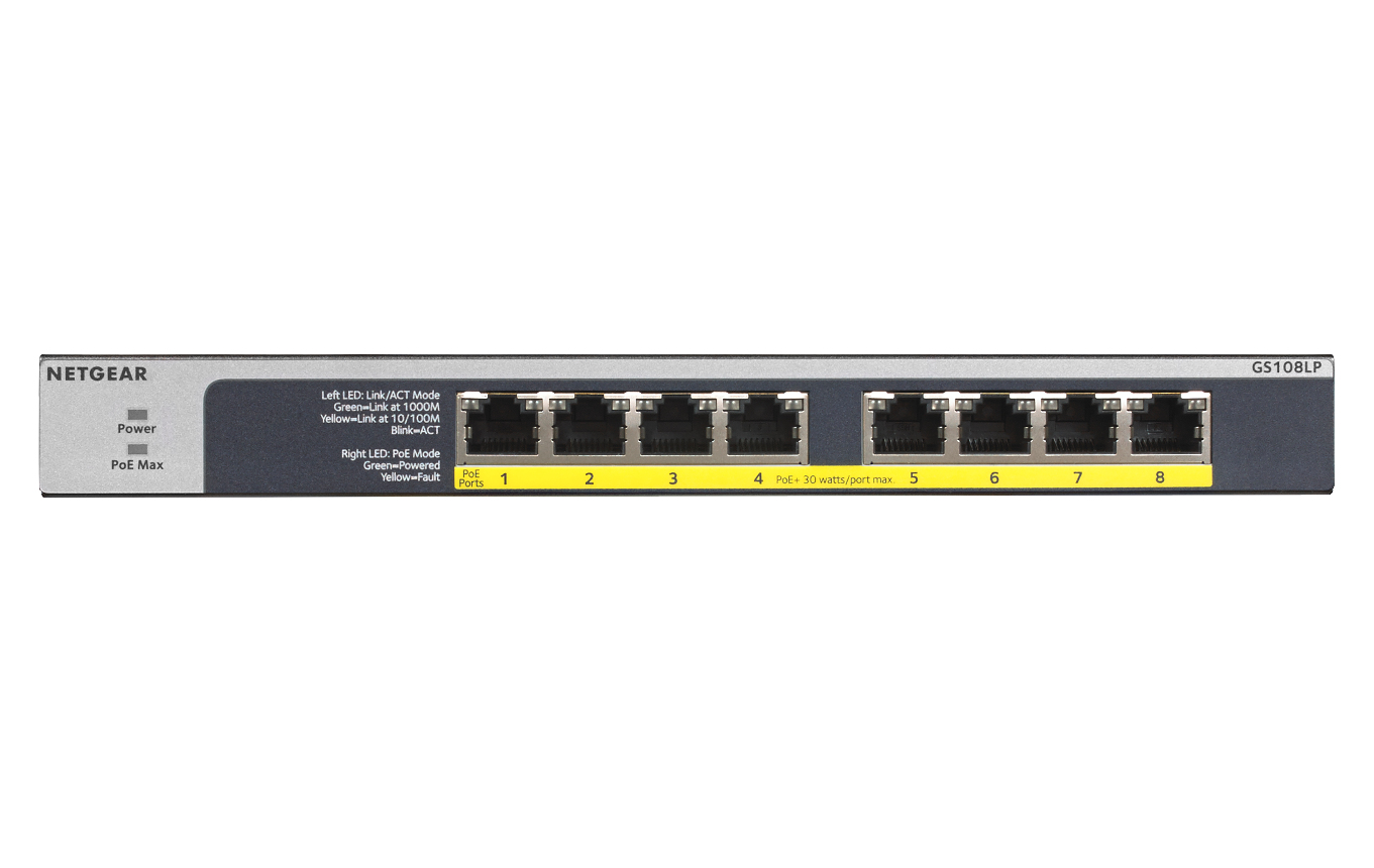 Netgear GS108LP - Switch - 8 x 10/100/1000 (PoE+), Ansicht 2