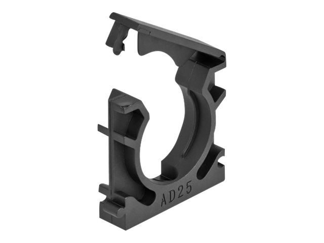 Delock Kabelhalter - mit Sicherungsclip 25 mm - Schwarz (Packung mit 4)