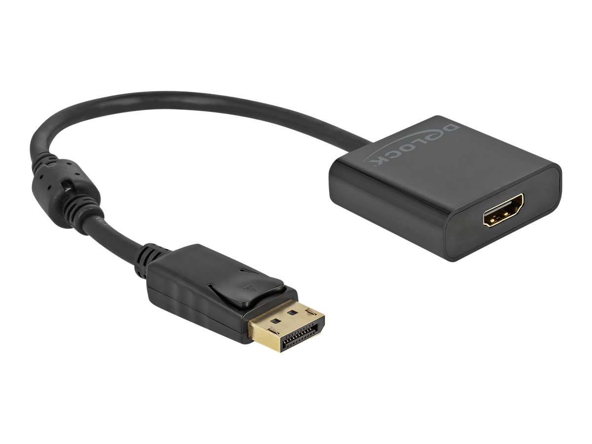 Delock Adapter DisplayPort 1.2 Stecker zu HDMI Buchse 4K Aktiv schwarz